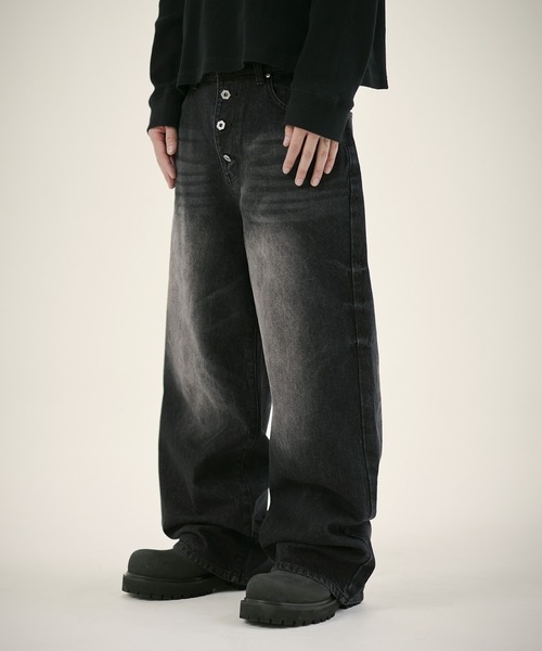 MSG（エムエスジー）の「13ozボタンフライワイドバギーデニム（デニムパンツ・メンズ・ブラック系/ブルー系/ブルー系1/ブラック系1・S/M/L/XL）」の21枚目の写真