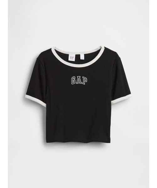 GAP(ギャップ)の「GAPロゴ リブ リンガーTシャツ (キッズ)(Tシャツ/カットソー・キッズ・オフホワイト/ブラック/ピンク・160cm/140cm/130cm/110cm/120cm/150cm)」の4枚目の写真