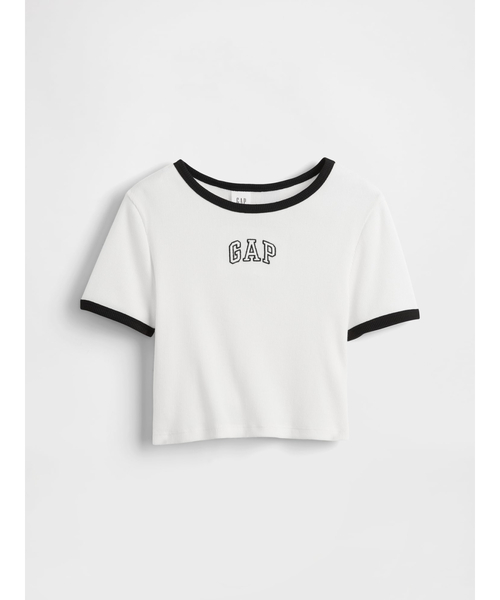 GAP(ギャップ)の「GAPロゴ リブ リンガーTシャツ (キッズ)(Tシャツ/カットソー・キッズ・オフホワイト/ブラック/ピンク・160cm/140cm/130cm/110cm/120cm/150cm)」の6枚目の写真