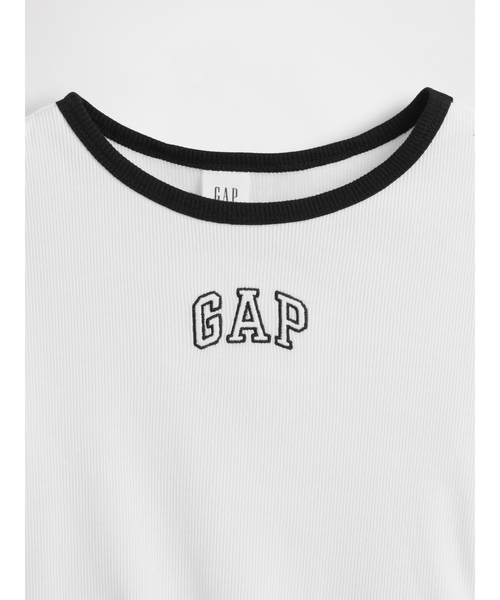 GAP(ギャップ)の「GAPロゴ リブ リンガーTシャツ (キッズ)(Tシャツ/カットソー・キッズ・オフホワイト/ブラック/ピンク・160cm/140cm/130cm/110cm/120cm/150cm)」の12枚目の写真