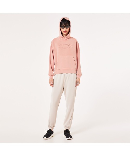OAKLEY（オークリー）の「オークリー RADIANT PEACH FLEECE HOODIE 8.0/フーディー・パーカー/レディース/スポーツ・トレーニングウェア/吸汗速乾/OAKLEY（パーカー・レディース・オフホワイト/チャコールグレー/ピンク・M/L/XS/S）」の11枚目の写真