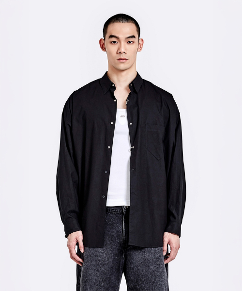 51%(フィフティーワンパーセント)の「Ring shirt - Black(シャツ/ブラウス・メンズ・その他・M/L)」の1枚目の写真