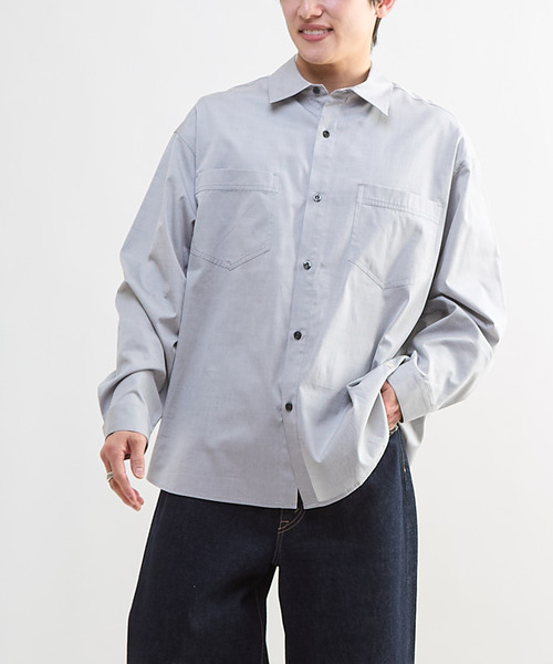 CONVERSE TOKYO（コンバーストウキョウ）の「BACK STAR★ OXFORD SHIRT（シャツ/ブラウス・レディース・ミント/サックスブルー/ピンク/ブラック・SMALL/MEDIUM）」の2枚目の写真