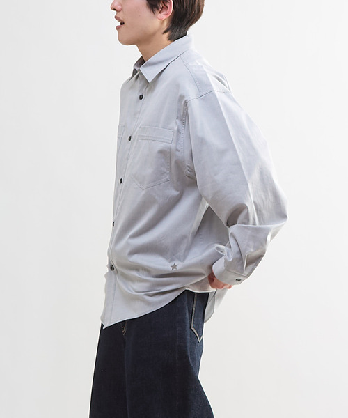 CONVERSE TOKYO（コンバーストウキョウ）の「BACK STAR★ OXFORD SHIRT（シャツ/ブラウス・レディース・ミント/サックスブルー/ピンク/ブラック・SMALL/MEDIUM）」の14枚目の写真