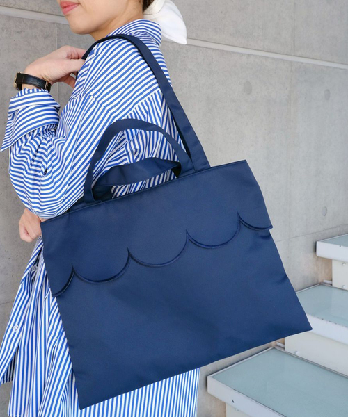 IENA ENFANT(イエナアンファン)の「【MARONENONFEE/マーロンエノンフィ】別注パレルモラージ(トートバッグ・レディース・ネイビー/ブラック・FREE)」の2枚目の写真