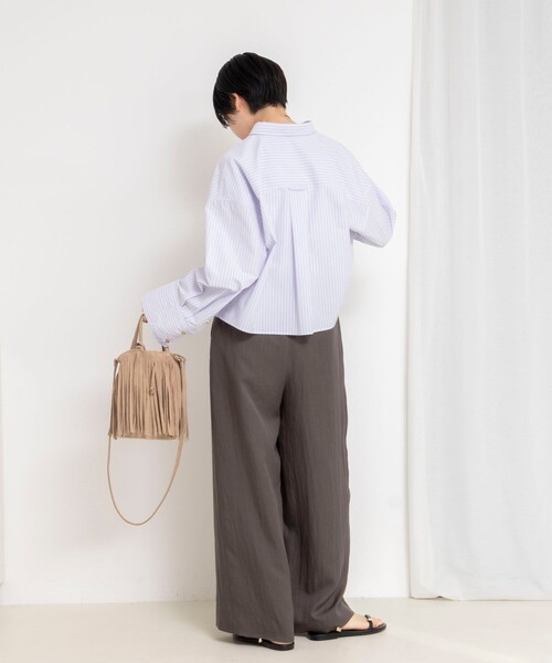 NOLLEY’S(ノーリーズ)の「MY STANDARD ショートシャツ(シャツ/ブラウス・レディース・ピンク系その他3/ホワイト/サックスブルー/ブルー系その他3・FREE)」の6枚目の写真