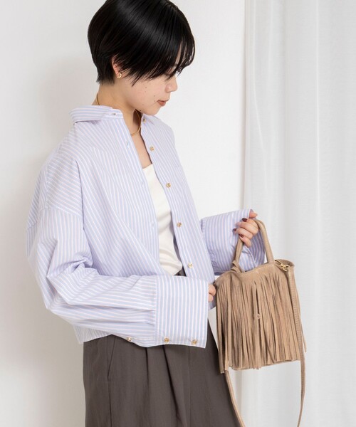 NOLLEY’S(ノーリーズ)の「MY STANDARD ショートシャツ(シャツ/ブラウス・レディース・ピンク系その他3/ホワイト/サックスブルー/ブルー系その他3・FREE)」の11枚目の写真