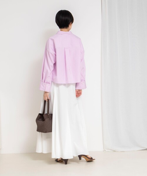 NOLLEY’S(ノーリーズ)の「MY STANDARD ショートシャツ(シャツ/ブラウス・レディース・ピンク系その他3/ホワイト/サックスブルー/ブルー系その他3・FREE)」の14枚目の写真