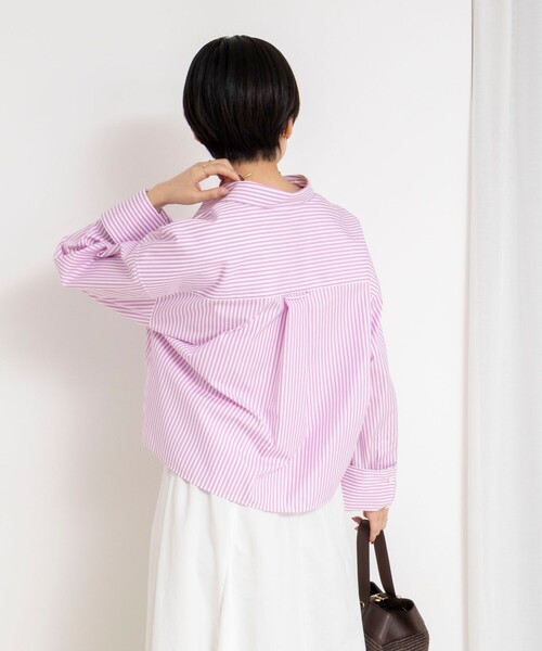 NOLLEY’S(ノーリーズ)の「MY STANDARD ショートシャツ(シャツ/ブラウス・レディース・ピンク系その他3/ホワイト/サックスブルー/ブルー系その他3・FREE)」の17枚目の写真