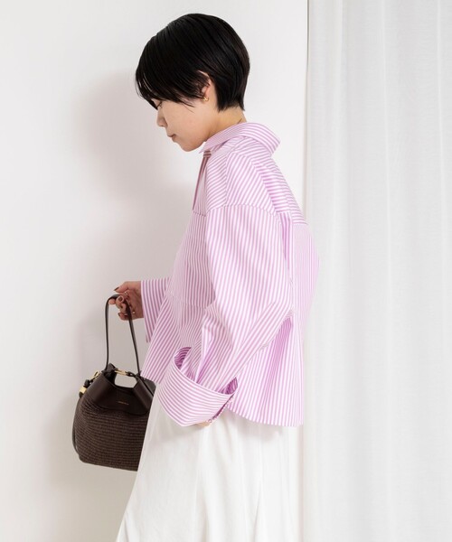 NOLLEY’S(ノーリーズ)の「MY STANDARD ショートシャツ(シャツ/ブラウス・レディース・ピンク系その他3/ホワイト/サックスブルー/ブルー系その他3・FREE)」の18枚目の写真