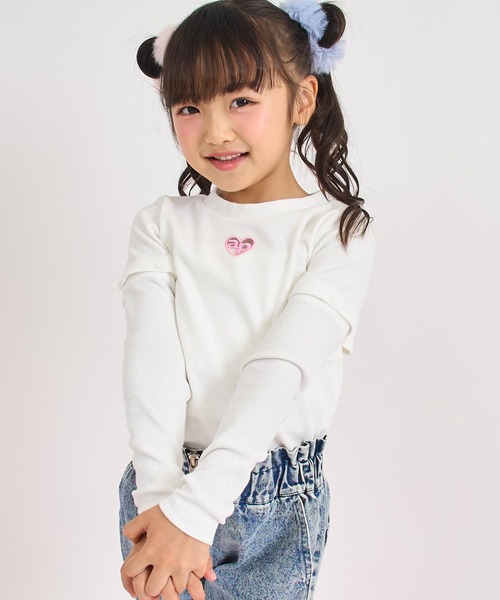 ANAP kids(アナップキッズ)の「マルチWAYリブトップス(Tシャツ/カットソー・キッズ・ラベンダー/ホワイト/ブラック・130/120/110)」の22枚目の写真