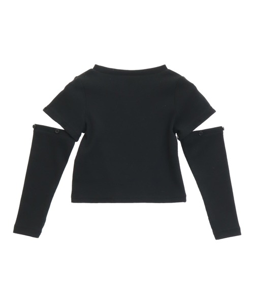 ANAP kids(アナップキッズ)の「マルチWAYリブトップス(Tシャツ/カットソー・キッズ・ラベンダー/ホワイト/ブラック・130/120/110)」の13枚目の写真
