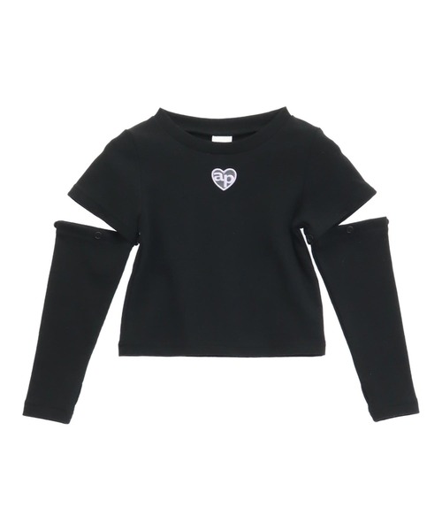 ANAP kids(アナップキッズ)の「マルチWAYリブトップス(Tシャツ/カットソー・キッズ・ラベンダー/ホワイト/ブラック・130/120/110)」の11枚目の写真