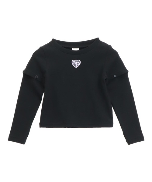 ANAP kids(アナップキッズ)の「マルチWAYリブトップス(Tシャツ/カットソー・キッズ・ラベンダー/ホワイト/ブラック・130/120/110)」の12枚目の写真