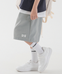 PIANER KIDS（ピアネールキッズ）の「ウォッシュド切り替えハーフパンツ（ブルーグレー）（その他パンツ）」