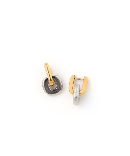colleca la（コレカラ）の「[stainless]ステンレス・2WAYリンクピアス〈金属アレルギー対応〉（ピアス（両耳用）・レディース・シルバー×ゴールド/ゴールド・FREE）」の7枚目の写真