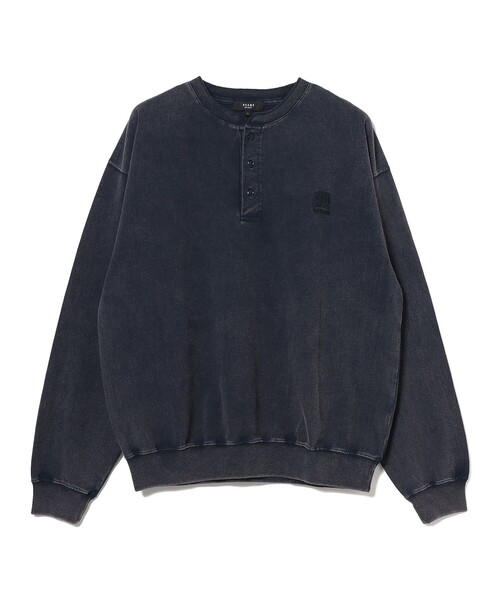 BEAMS HEART（ビームスハート）の「コットン天竺 フェード ヘンリーネック カットソー（Tシャツ/カットソー・メンズ・ブラック/ネイビー・SMALL/MEDIUM/LARGE）」の2枚目の写真