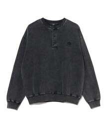 BEAMS HEART | コットン天竺 フェード ヘンリーネック カットソー(Tシャツ/カットソー)