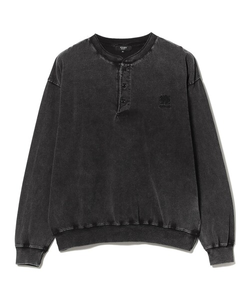 BEAMS HEART（ビームスハート）の「コットン天竺 フェード ヘンリーネック カットソー（Tシャツ/カットソー・メンズ・ブラック/ネイビー・SMALL/MEDIUM/LARGE）」の3枚目の写真