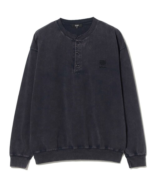 BEAMS HEART（ビームスハート）の「コットン天竺 フェード ヘンリーネック カットソー（Tシャツ/カットソー・メンズ・ブラック/ネイビー・SMALL/MEDIUM/LARGE）」の6枚目の写真