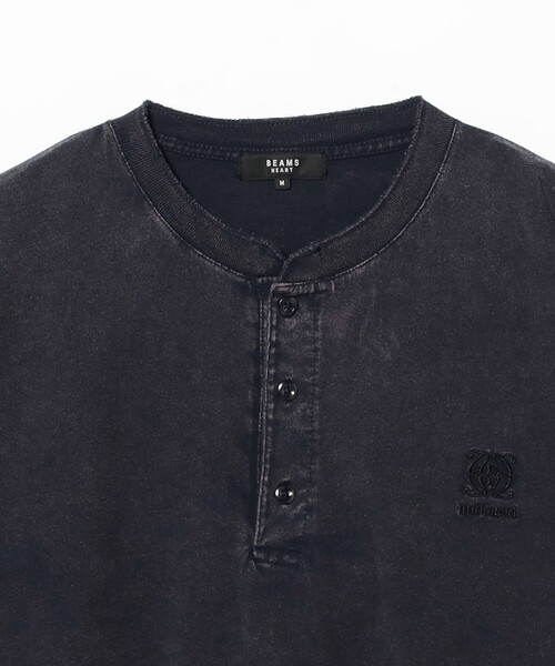 BEAMS HEART（ビームスハート）の「コットン天竺 フェード ヘンリーネック カットソー（Tシャツ/カットソー・メンズ・ブラック/ネイビー・SMALL/MEDIUM/LARGE）」の7枚目の写真