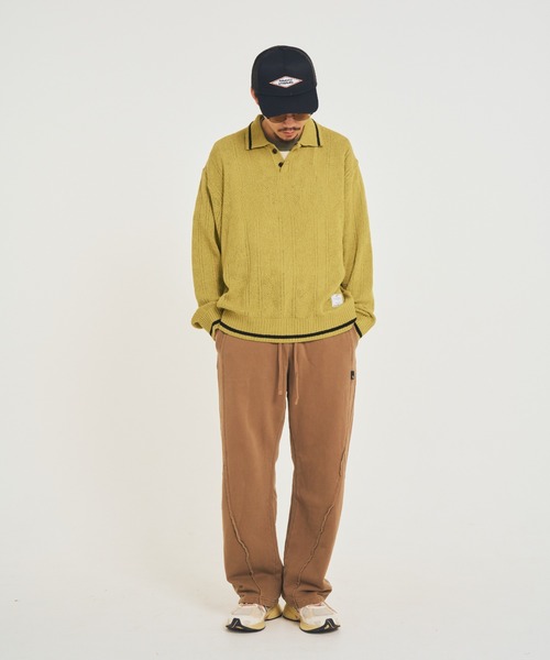 EFFECTEN（エフェクテン）の「【EFFECTEN】Stripe knit polo shirts（シャツ/ブラウス・メンズ・イエロー/ブラック・FREE）」の4枚目の写真