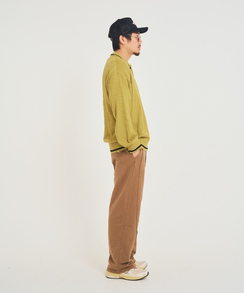 EFFECTEN（エフェクテン）の「【EFFECTEN】Stripe knit polo shirts（シャツ/ブラウス・メンズ・イエロー/ブラック・FREE）」の5枚目の写真