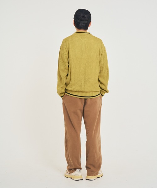 EFFECTEN（エフェクテン）の「【EFFECTEN】Stripe knit polo shirts（シャツ/ブラウス・メンズ・イエロー/ブラック・FREE）」の6枚目の写真