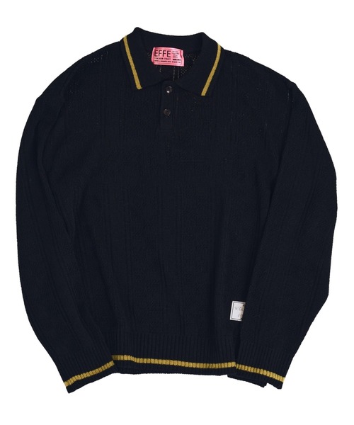 EFFECTEN（エフェクテン）の「【EFFECTEN】Stripe knit polo shirts（シャツ/ブラウス・メンズ・イエロー/ブラック・FREE）」の8枚目の写真