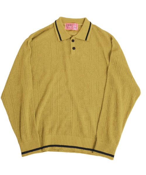 EFFECTEN（エフェクテン）の「【EFFECTEN】Stripe knit polo shirts（シャツ/ブラウス・メンズ・イエロー/ブラック・FREE）」の14枚目の写真