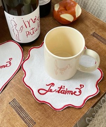 Vini（ヴィニ）の「『Je t'aime』 ジュテーム コースター / ランチョンマット（ランチョンマット/テーブルウェア）」