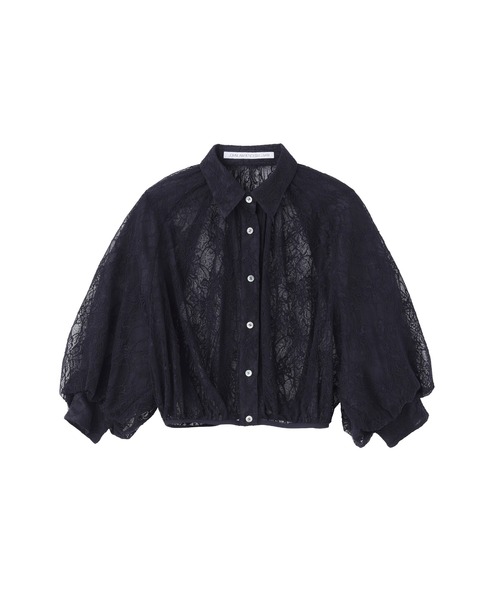 JOHN LAWRENCE SULLIVAN(ジョンローレンスサリバン)の「FLOWER LACE BALLOON SLEEVE BLOUSE(シャツ/ブラウス・レディース・ブラック・MEDIUM/SMALL)」の1枚目の写真