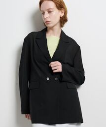 えむあんどえむず様 LANVIN en Bleu ブラックノーカラージャケット LANVIN en Bleu WOMEN｜ランバン オン ブルー ウィメンのテーラード