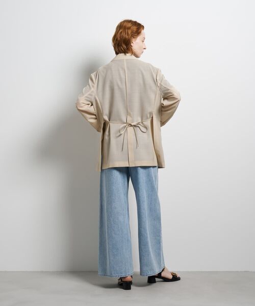 LANVIN en Bleu(ランバンオンブルー)の「シアーウールテーラードジャケット(テーラードジャケット・レディース・ブラック/ベージュ・36/38)」の6枚目の写真