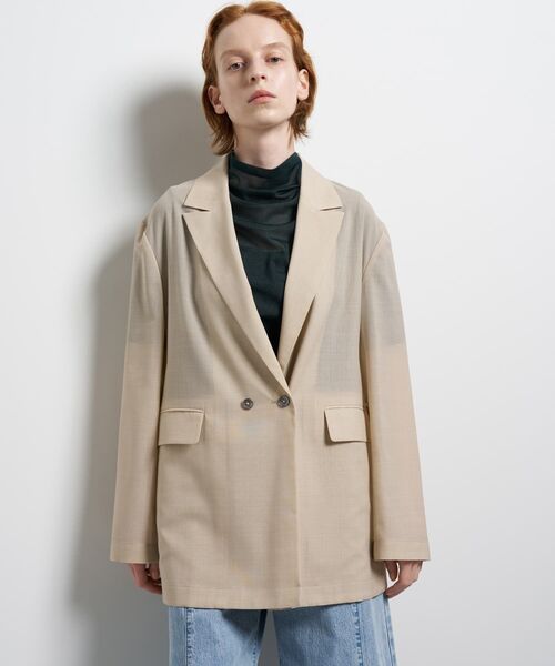 LANVIN en Bleu(ランバンオンブルー)の「シアーウールテーラードジャケット(テーラードジャケット・レディース・ブラック/ベージュ・36/38)」の7枚目の写真