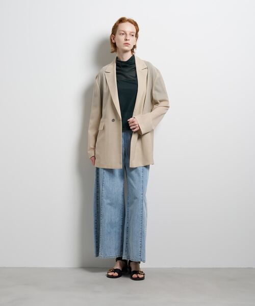 LANVIN en Bleu(ランバンオンブルー)の「シアーウールテーラードジャケット(テーラードジャケット・レディース・ブラック/ベージュ・36/38)」の11枚目の写真