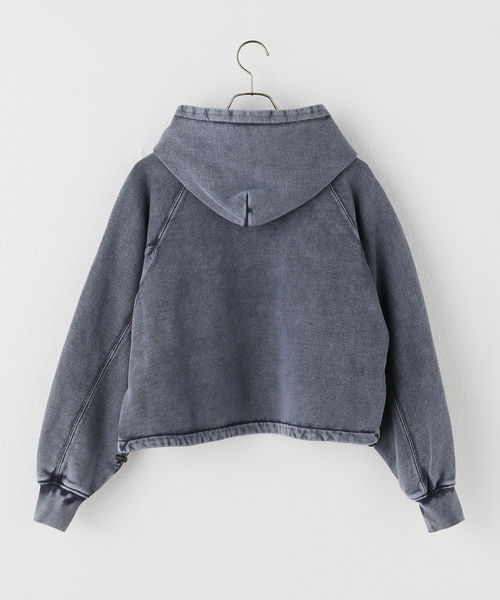 JOURNAL STANDARD（ジャーナルスタンダード）の「ガーメントダイプルパーカー（パーカー・レディース・ブラウン系その他/レッド/チャコールグレー・FREE）」の4枚目の写真