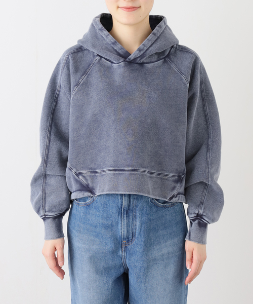 JOURNAL STANDARD（ジャーナルスタンダード）の「ガーメントダイプルパーカー（パーカー・レディース・ブラウン系その他/レッド/チャコールグレー・FREE）」の12枚目の写真