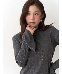 CALNAMUR | ラメドットフレアスリーブトップス(Tシャツ/カットソー)