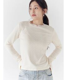 CALNAMUR | ラメドットフレアスリーブトップス(Tシャツ/カットソー)