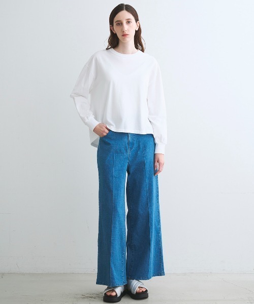 three dots(スリードッツ)の「ピグメントダイ ラグランスウェット(スウェット・レディース・ピンク系その他/チャコールグレー/グリーン系その他/ホワイト・SMALL)」の14枚目の写真