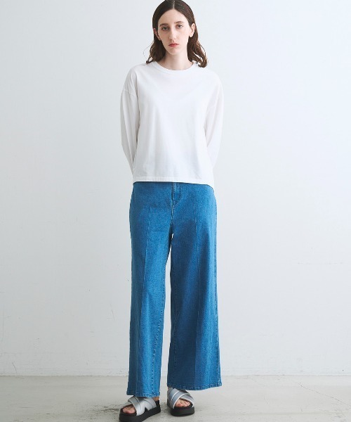 three dots(スリードッツ)の「ピグメントダイ ラグランスウェット(スウェット・レディース・ピンク系その他/チャコールグレー/グリーン系その他/ホワイト・SMALL)」の15枚目の写真