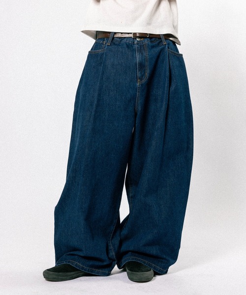 wide denim pants / ワイドデニムパンツ（デニムパンツ）｜Elanque