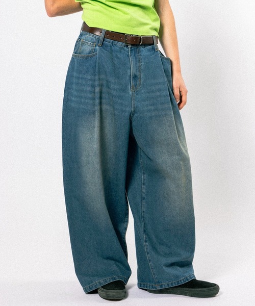 wide denim pants / ワイドデニムパンツ（デニムパンツ）｜Elanque
