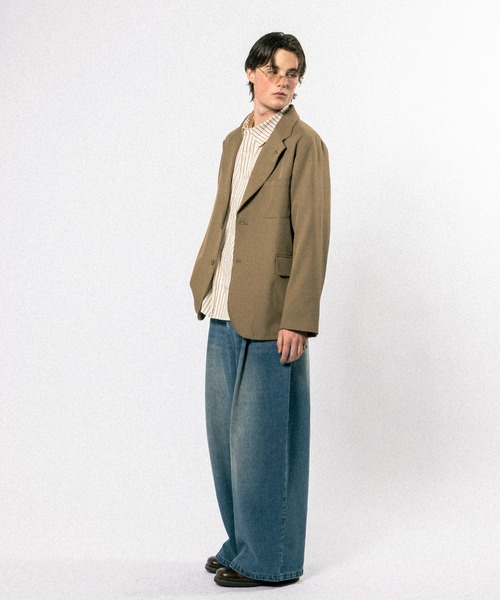 Elanque（エランク）の「wide denim pants / ワイドデニムパンツ（デニムパンツ・メンズ・ライトブルー/インディゴブルー・MEDIUM/LARGE）」の6枚目の写真