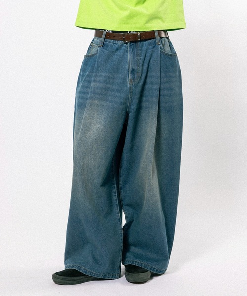 Elanque（エランク）の「wide denim pants / ワイドデニムパンツ（デニムパンツ・メンズ・ライトブルー/インディゴブルー・MEDIUM/LARGE）」の22枚目の写真
