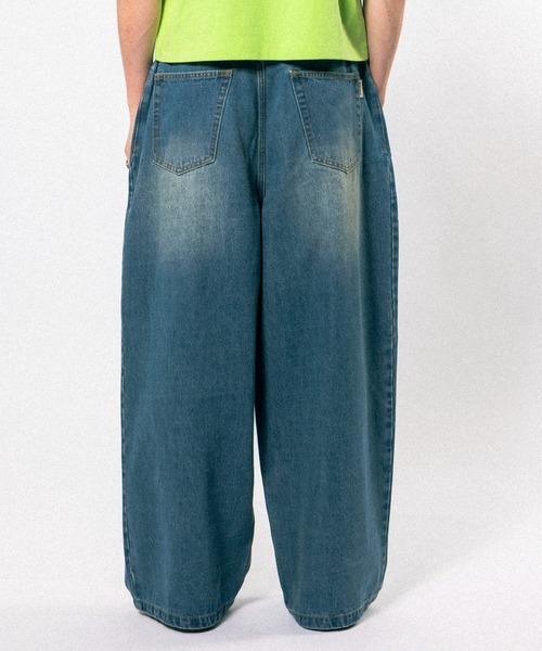 wide denim pants / ワイドデニムパンツ（デニムパンツ）｜Elanque