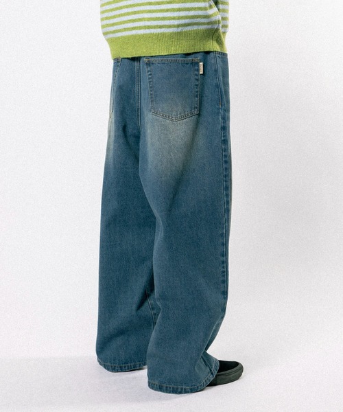 wide denim pants / ワイドデニムパンツ（デニムパンツ）｜Elanque