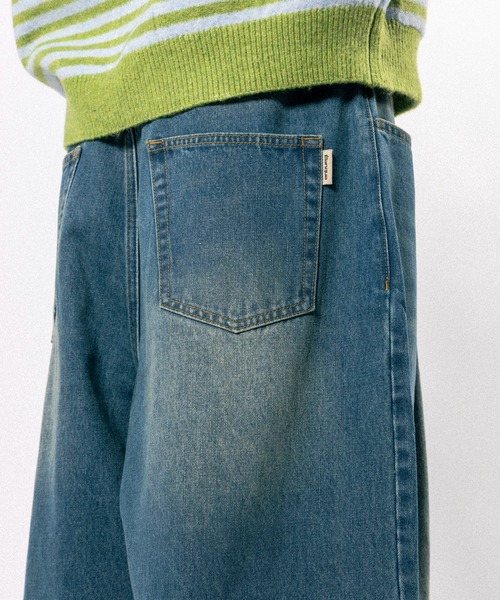 wide denim pants / ワイドデニムパンツ（デニムパンツ）｜Elanque