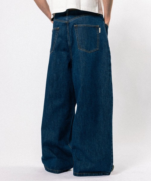 Elanque（エランク）の「wide denim pants / ワイドデニムパンツ（デニムパンツ・メンズ・ライトブルー/インディゴブルー・MEDIUM/LARGE）」の21枚目の写真